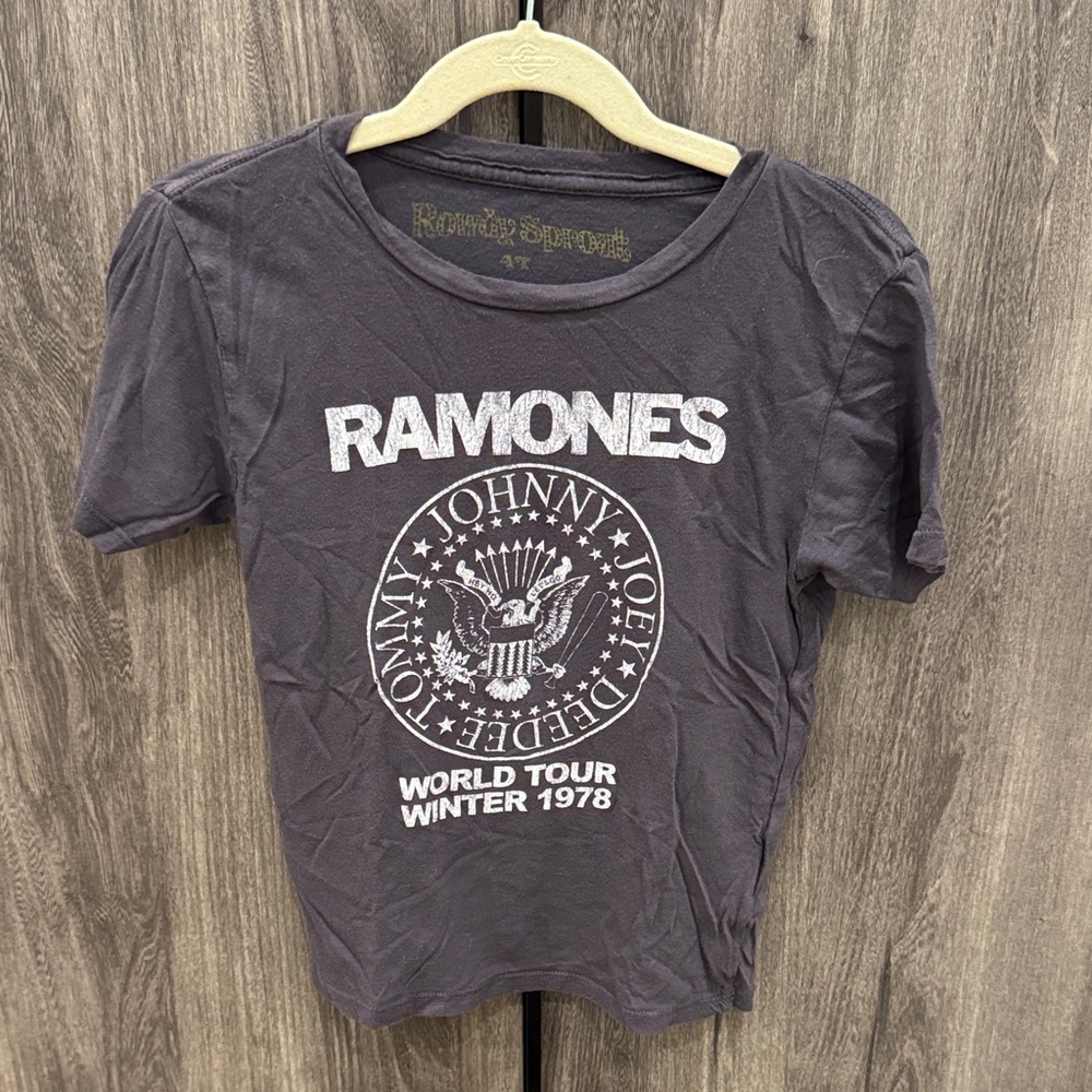 Rowdy Sprout Gray Ramones Tee Size 4T